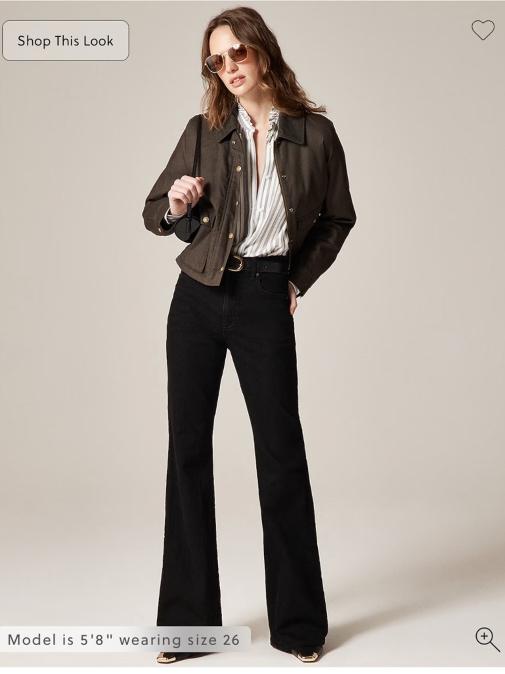 J Crew Black Rinse Vintage Flare Jeans Semi Stretch High Rise 29P current season